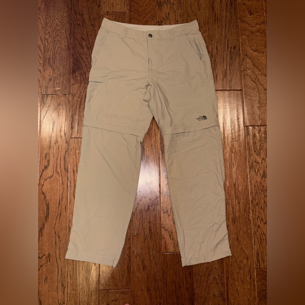 The North Face Convertible Pants Cargo Short Hiking Size 34 Beige